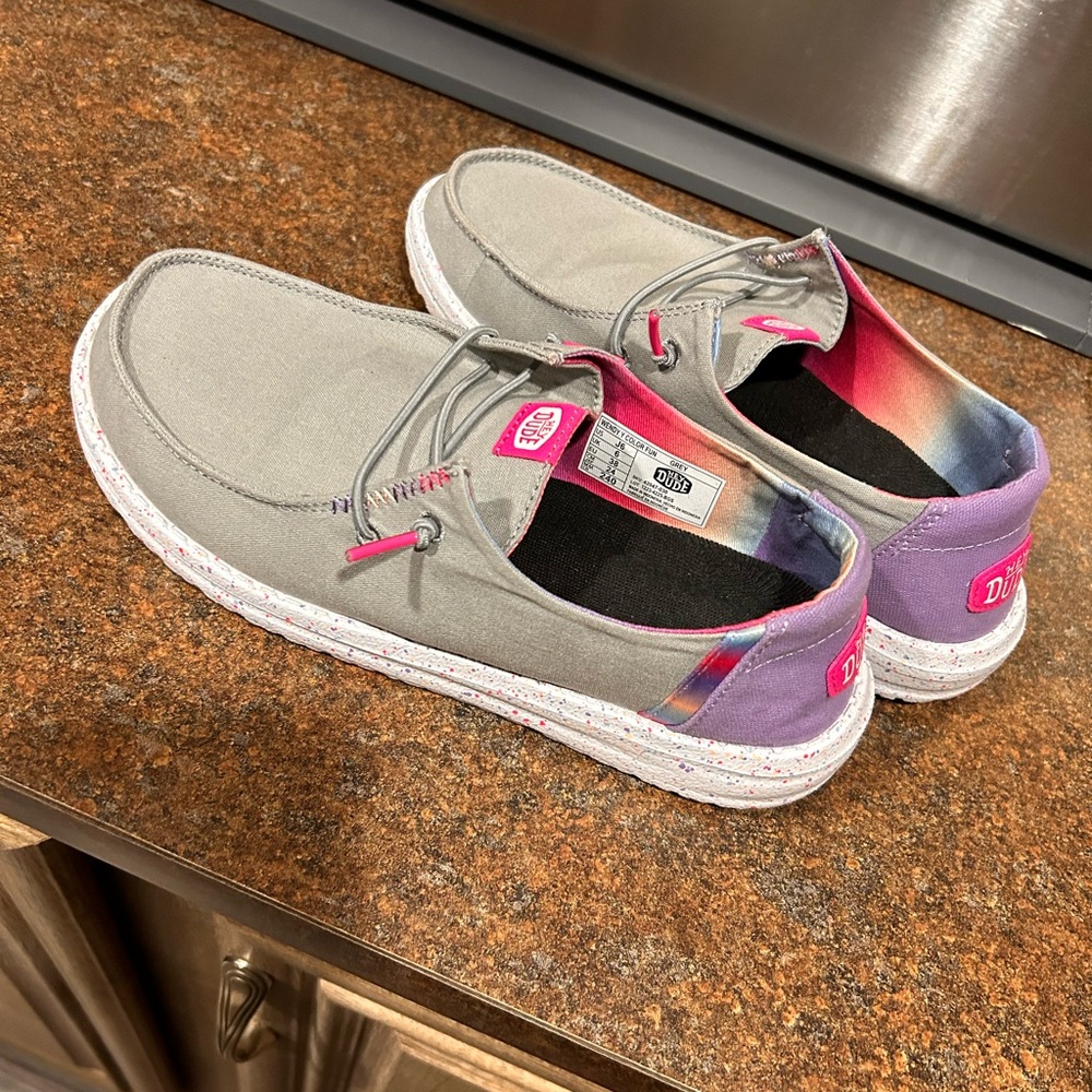 Hey Dude Women's Sneakers in Gray and Purple